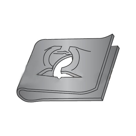 Newport Fasteners Spring Nut, #10, U Shape, Steel, Not Graded, Black Phosphate Finish, 1000 PK 336042